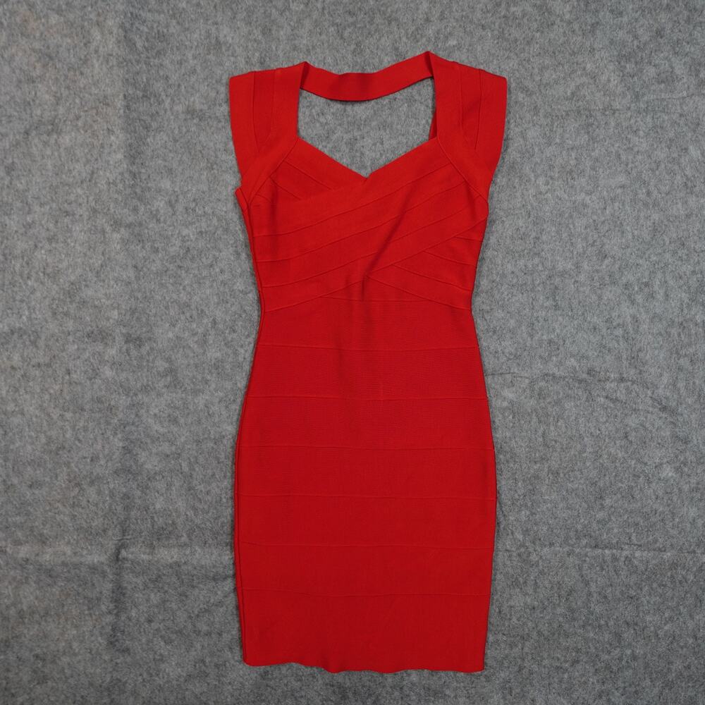 Herve Leger Red Bandage Mini Dress